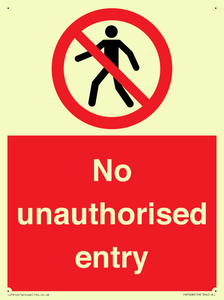 No unauthorised entry